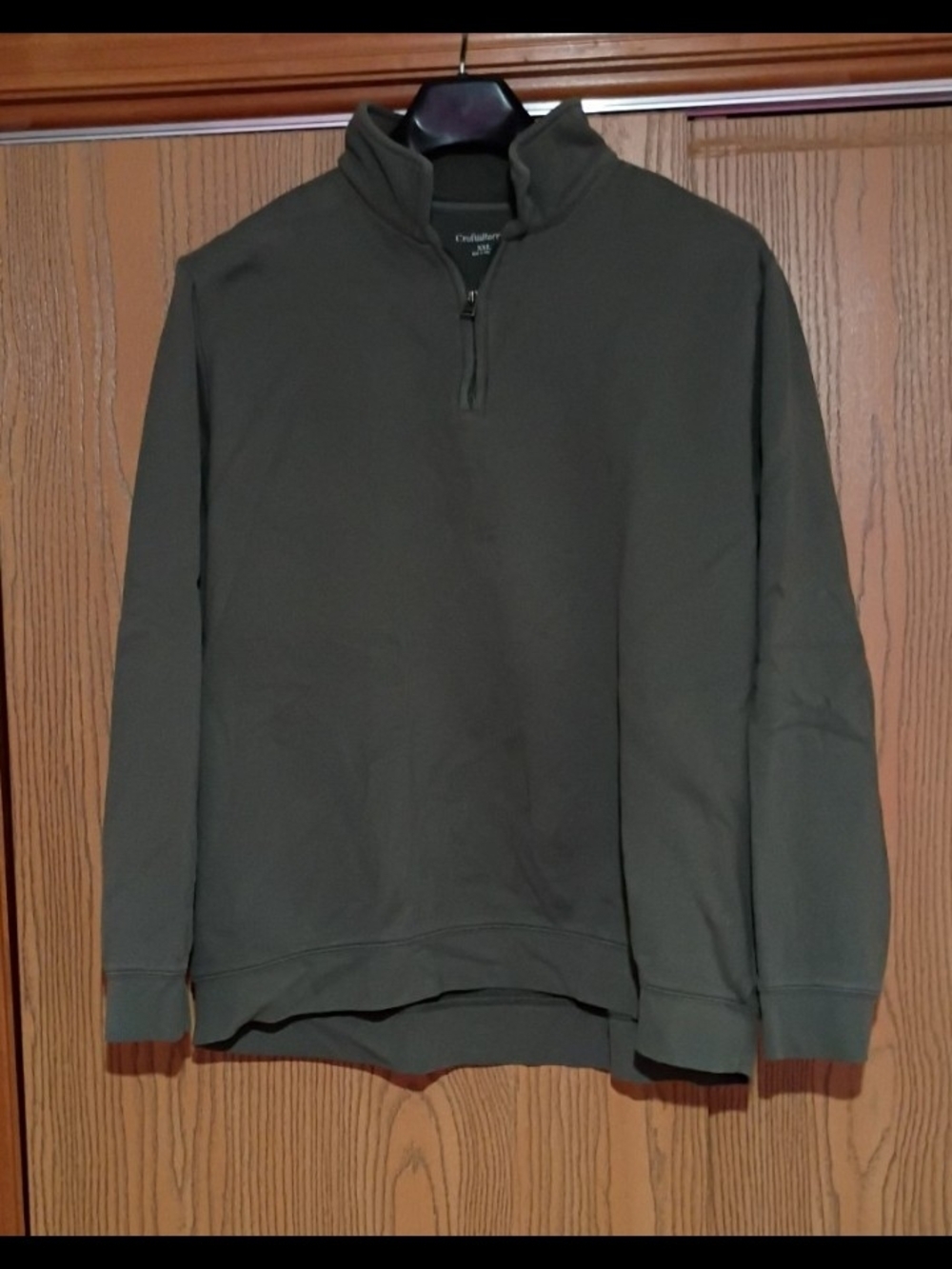 croft & barrow Men's Olive Green Half-Zip Pullover Sweater